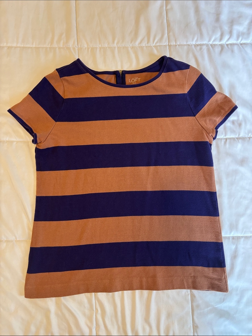 LOFT Striped Short Sleeve Tee